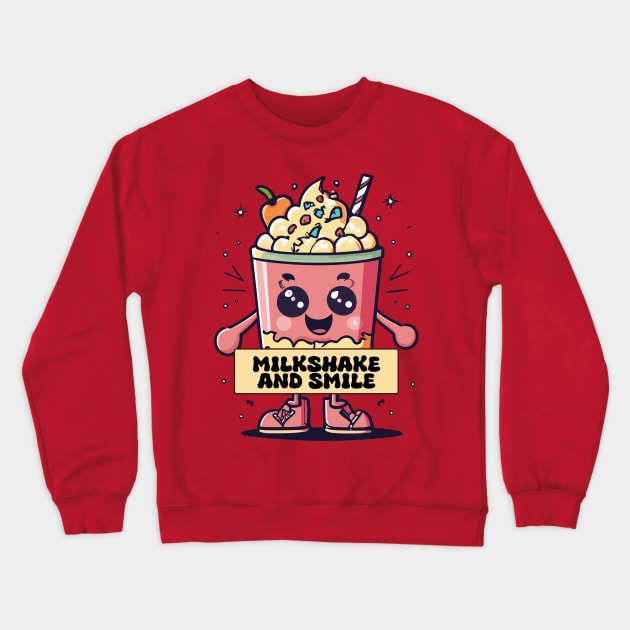 milkshake and smile Crewneck Sweatshirt by AOAOCreation